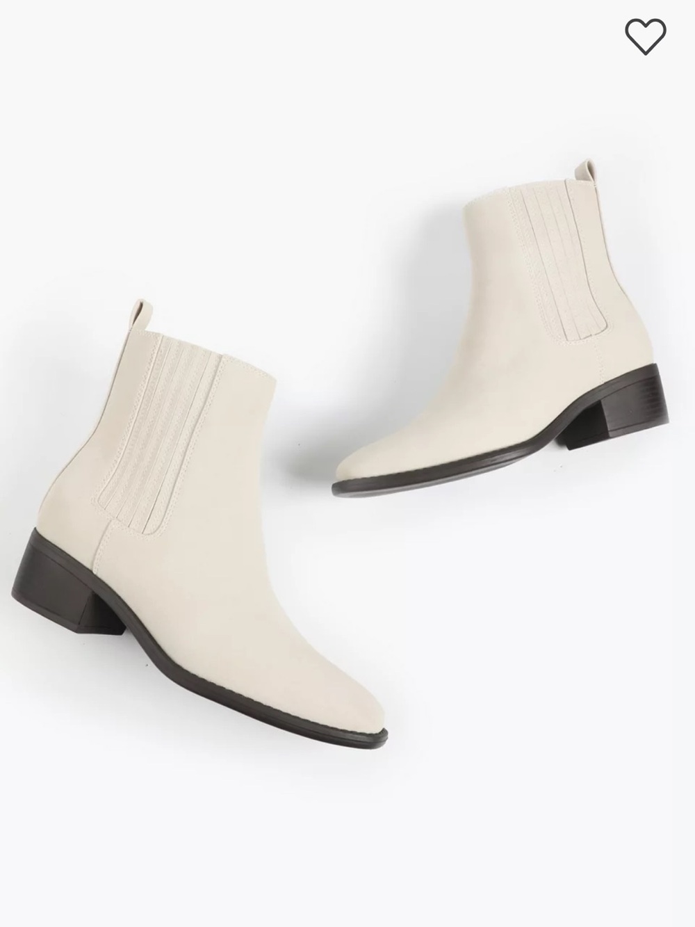 Maurices Cream Chelsea Ankle Boots